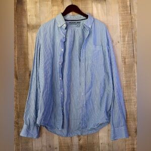 Old Navy Slim Fit Classic short - blue striped- large